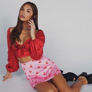 Princess Polly Cherry Mini Skirt